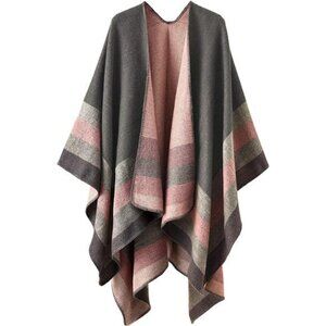 Shawl Wraps for Women, Elegant Knitted Cape Open Front Poncho Scarf Blanket